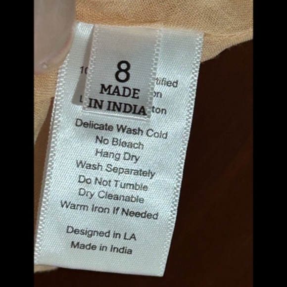 St. Roche Benedict Embroidered Eyelet Halter or Strapless Midi Dress Tan Size 8 - Picture 15 of 16